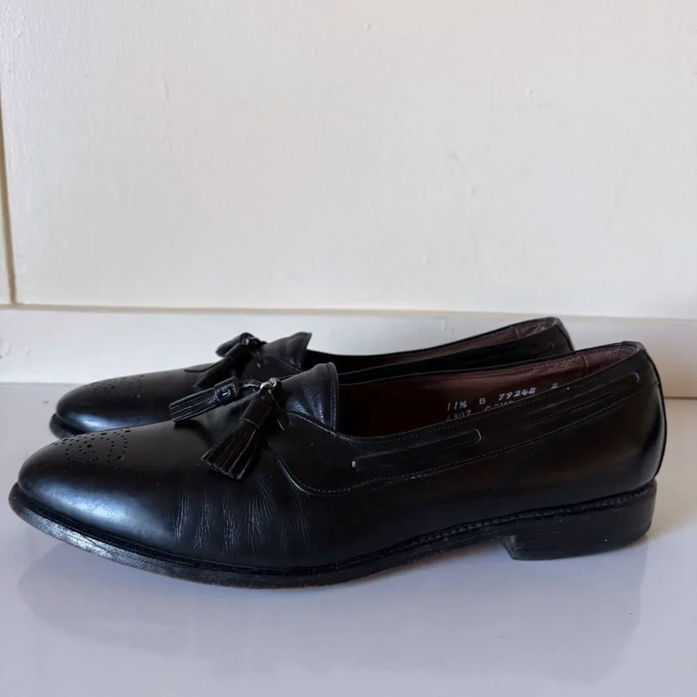 Allen Edmonds  Black Leather Tassel Loafer Dress Shoes Size 11.5 B Slip On